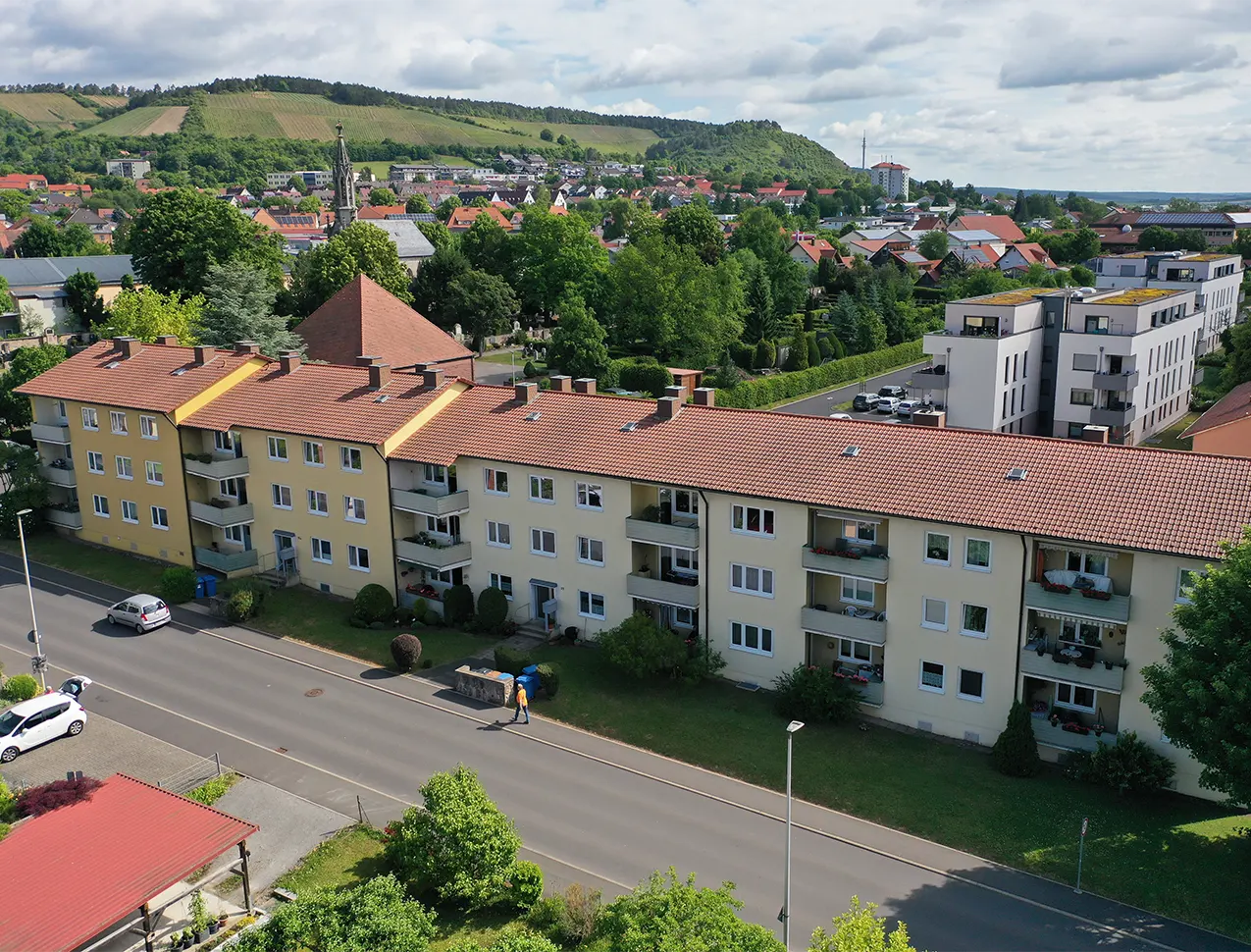 Häuser Friedhofstraße 23-25a WOBAU Hammelburg